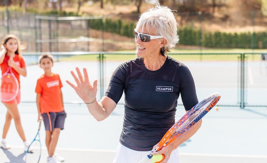 Judy Murray coaches at The Campus Portugal