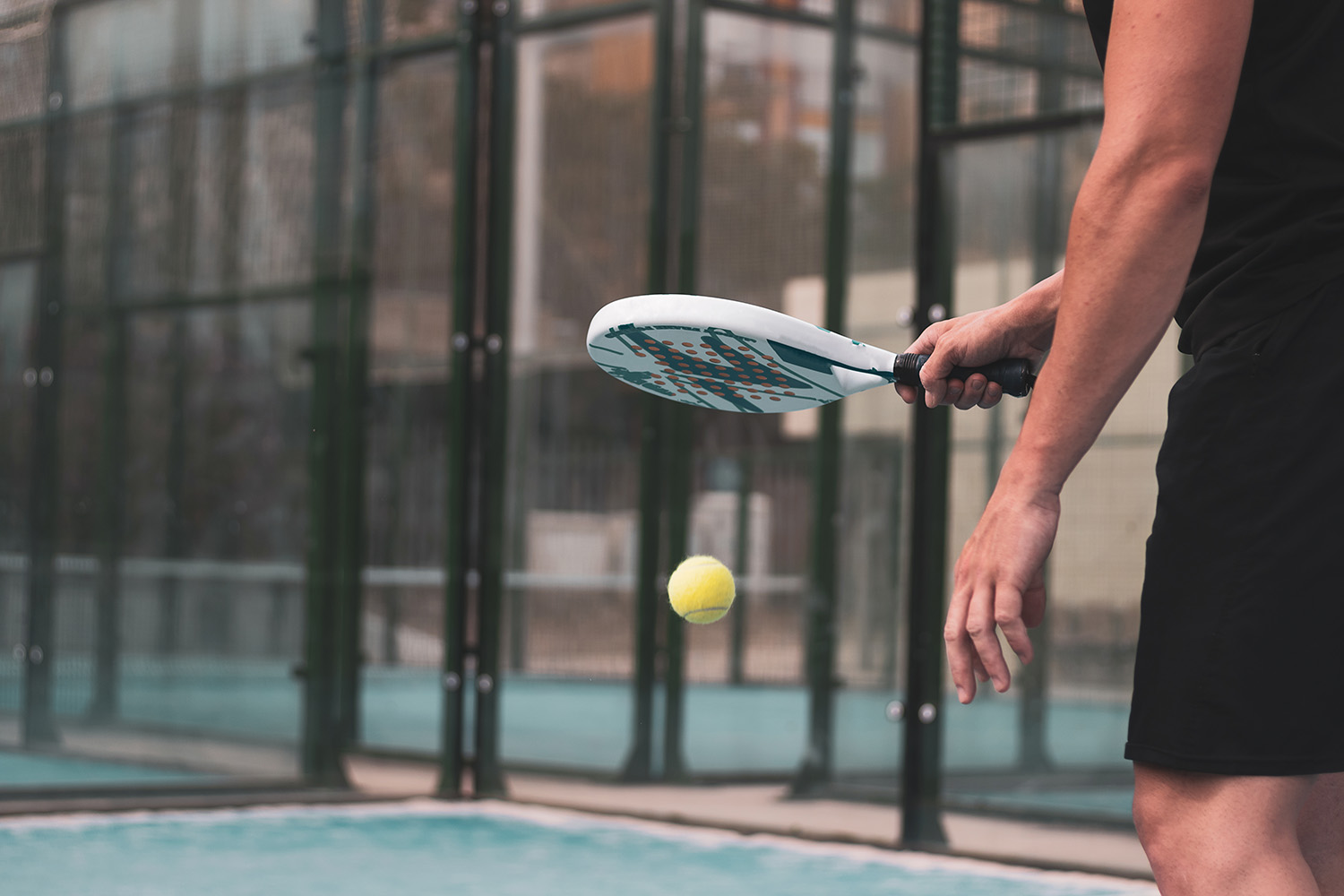 A person playing padel